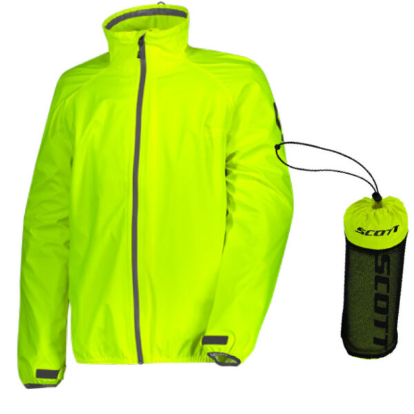 Hi-vis yellow rain jacket